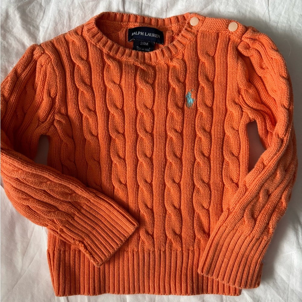 Ralph Lauren Vibrant Orange Knit Pullover